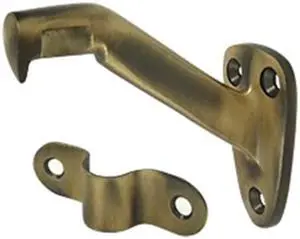 Deltana HRB325U5 3.31 in. Projection Hand Rail Brackets, Antique Brass - Solid Brass - 10 Case