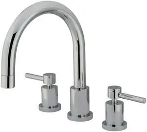 Kingston Brass Concord Two Handle Roman Tub Filler, KS8321DL, Polished Chrome