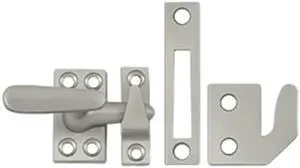 Deltana CF066U15 Casement Fastener Window Lock, Small - Satin Nickel - Solid