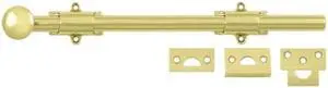 Deltana 12SB3 12 in. Heavy Duty Surface Bolt, Bright