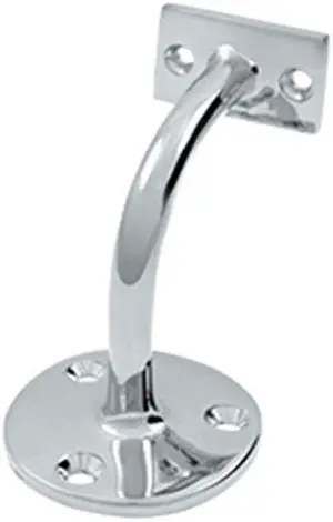 Deltana HRC175U26 3.18 in. Projection Light Duty Hand Rail Brackets, Bright Chrome - Solid