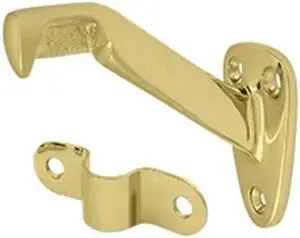 Deltana HRB325U3 3.31 in. Projection Hand Rail Brackets, Bright Brass - Solid Brass - 10 Case