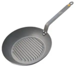 de Buyer Mineral B Element - 12.6" Round Iron Grill Frypan
