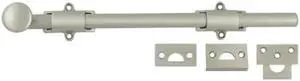 Deltana 12SB15 12 in. Heavy Duty Surface Bolt, Satin Nickel - Solid