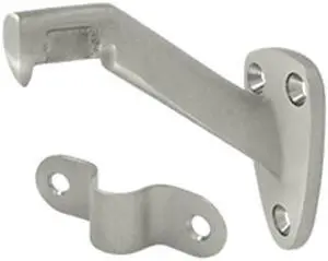 Deltana HRB325U15 3.31 in. Projection Hand Rail Brackets, Satin Nickel - Solid Brass - 10 Case