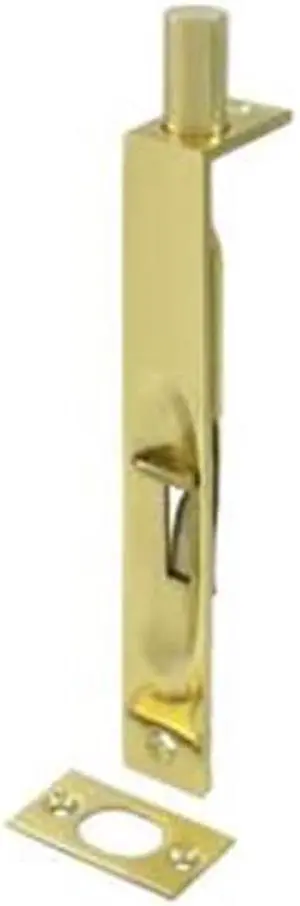 Deltana 6FBS3 6 in. Heavy Duty Square Flush Bolt, Bright