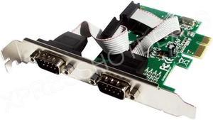 PCI-E Express to Dual Serial DB9 RS232 RS-232 2 Ports Controller Adapter Card