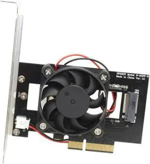 PCI-E 3.0 x4 Lane Host Adapter Converter Card M.2 NGFF M Key SSD to Nvme PCI Express with Cooling Fan