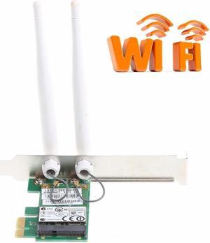 AR9281 Desktop Wlan Wireless Wifi PCI-E Card Adapter PCI-1X 300M With Double Undetachable Antenna