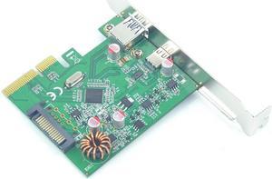 10Gbps USB3.1 Type-C + Type-A PCI-e PCIex4 Card IC Chip ASMedia Solid Capacitor Resettable Fuse