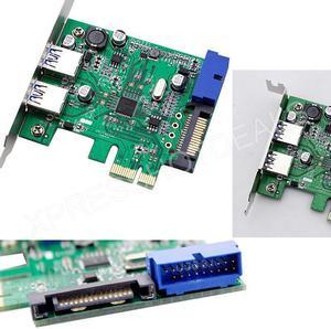 PCI-E USB 3.0 2 Ports 20 pin Connector 15-pin SATA Power w/ Low Profile Bracket