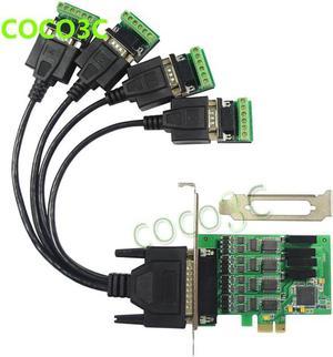 PCI express 4 ports Serial RS422 RS485 card PCI-e to Multi RS-422 RS-485 adapter PCIe Industrial I/O Card + low profile bracket