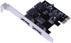 Desktop PCI-E to SATA 3.0 Expansion Card 2 Ports SATA 3.0 + 2 Ports ESATA Support SSD System Starter For Windows XP