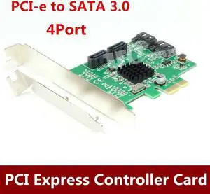 4 Ports SATA 6G PCI Express Controller Card PCI-e to SATA III 3.0 converter PCI low profile bracket