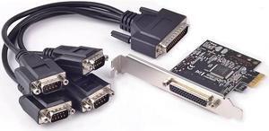 MosChip MCS9904 PCI-E I/O cards 4 Serial RS232 Ports with Fan-Out Cable