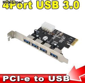 PCI-E to 4 Port USB 3.0 Hub Card PCI-E to USB Express Expansion Card Adapter 5Gbps for Win 7