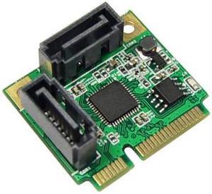 Mini PCI-e to 2-ports SATA3.0 Expansion Card Support SATA HDD SSD Adapter Card