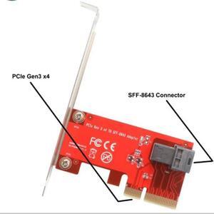 PCI-e to U.2 ( SFF-8643 ) Gen 3 / 4 - Lane Card