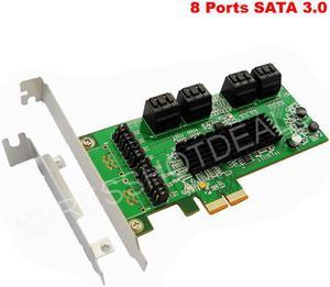 PCI Express PCI-E 8 Port SATA3 SATAIII Controller Card w/ Low Profile Bracket