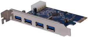 4 PORT USB 3.0 Hub PCI-e PCB Card to PCI-E Express Card Adapter