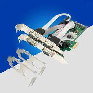 PCI-Express Multi-Serial Card PCI-E 4 Port RS232 Serial Card PCIe Controller with TTL level 1-pin or 9-pin Power Supply for Bank