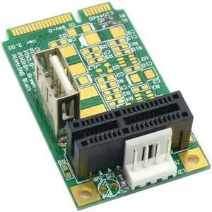 Mini PCI-E To PCI-E 1x Board USB2.0 Adapter PCI Express Interface Card 4Pin Power