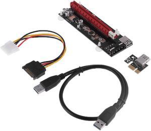 PCIE Riser PCI-E Express 1x To 16x Extender Riser Card Adapter 4Pin molex USB 3.0 Extension Cable Graphic Riser for BTC Miner