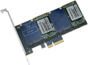 PCI-e to quad mSATA SSD RAID Card RAID0 RAID1 RAID1+0 Marvell 88SE9230 PCI-e flash adapter