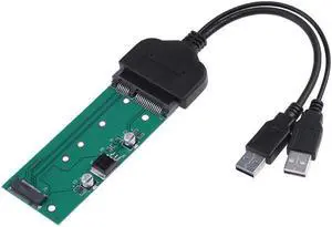 USB 3.0 to SATA 2.5 inch Hard Disk to M.2 NGFF PCI-E 2 Lane SSD Adapter Card Converter Travel Power Charger Cable Wire Cord