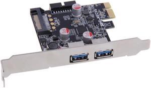 USB 3.0 PCI-E PCI Express SuperSpeed 2-Port 19-pin Connector Supports PCI Low profile