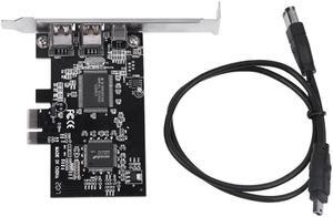 PCI-E PCI Express FireWire 1394a IEEE 1394 Controller Card with Firewire Cable Add On Cards
