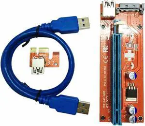 Universal PCI-E To PCIE Riser Card 1X To 16X Cable With 15 Pin To SATA Power Supply USB 3.0 Cable Mining Graphics Card