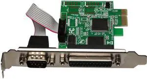 RS232 RS-232 Serial Port COM & DB25 Printer Parallel Port LPT to PCI-E PCI Express Card Adapter Converter WCH382 Chip