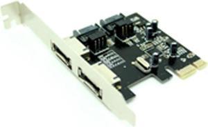 2 Port eSATA 3.0 & 2 Port SATAIII to PCI-E ASM1061 Chipset 6.0Gbps PCI Express Card Adapter Converter for PC Computer Desktop