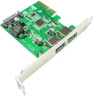 Desktop PCI Express x4 to Dual USB3.1 Type A port Converter 2 ports USB 3.1 Type-A PCI-e Controller Card SATA power Supply