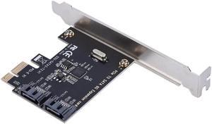 1X 4X 8X 16X PCI-E Cards PCI Express to SATA 3.0 2-Port SATA III 6Gbps Expansion Adapter Boards Add On Cards