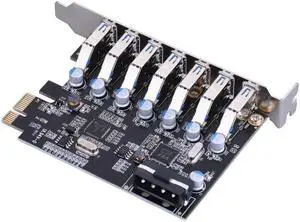 Mining card 4-Port 7-Port Superspeed USB 3.0 PCI-E Express Expansion Card SuperSpeed USB 3.0 PCI Express (x1) (2x Ext)