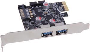 1 pcs Super Speed 2-Port USB 3.0 19-pin USB3.0 PCI-E PCI Express pcie Card support PCI low profie for hard disk/ external DVD/CD