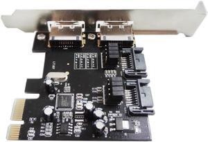 2 SATA 3.0 & 2 ESATA 3.0 2 Ports PCI-E Express Card Adapter Expansion Card