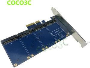 4 mSATA SSD PCIe Controller Card RAID0 RAID1 RAID10 Marvell HyperDuo PCI-e flash solutions accelerates databases