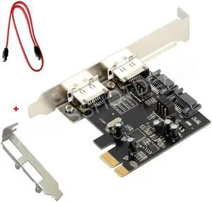 PCI-E Express SATA3 SATA3.0 6Gb/s eSATA SATA III Card w/ Low Profile Bracket