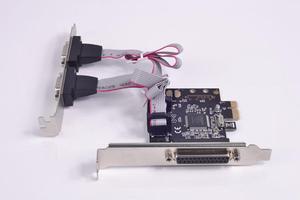 PCI-E to 2 Ports Serial RS-232 + 1 Port Parallel Controller Card MCS9901 Chipset