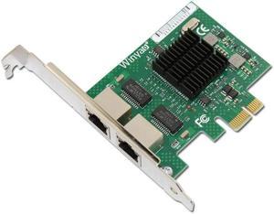 Dual-port PCI-E X1 Gigabit Ethernet Network Card 10/100/1000Mbps LAN Adapter Controller Wired 82575 E1G42ET
