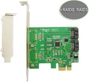 Marvell Chipset 2 Port SATA 6Gbps PCI Express Controller Card RAID 0 RAID1 + PCI-e to SATA 3.0 Support NCQ Port Multiplier FIS