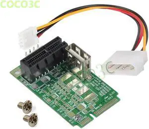 Mini PCIe To PCI-e 1x slot adapter for mini ITX mini PCI-e to PCI express Riser card for Sound, Network, graphics card