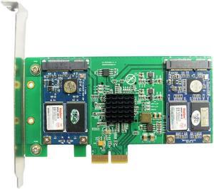 4 mSATA SSD PCI express Controller Card RAID0 RAID1 RAID10 Marvell HyperDuo PCI-e flash solutions accelerates databases