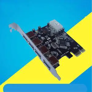 4-Port USB 3.0 To PCI-E Card Express Expansion Card Adapter VIA Chipset High Speed 5Gbps