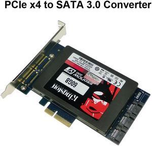 HyperDuo PCI-E x4 SATA RAID Card Controller SATA3 Adapter PCI Express to 4 Ports SATA Riser Card