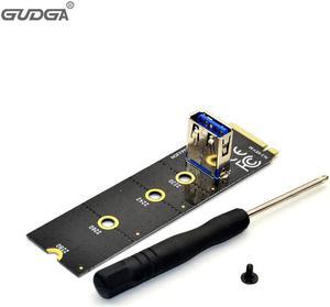 2pcs NGFF to PCI-E Riser Card M2 to PCIe Expansion Card Convertor USB 3.0 Extender Adapter for Graphics Cards BTC Mining Miner