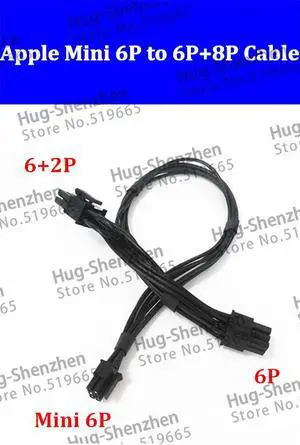 10pcs Motherboard Small 6P to PCI-E 6p and (6+2)8P Graphics Card Lead Adapter Converter Power Cable for Mac Pro G5